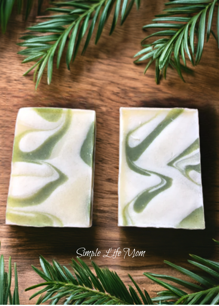 CEDARWOOD AND FIR SOAP - all natural woodsy scented, Handmade, Herbal soap, with essential oils