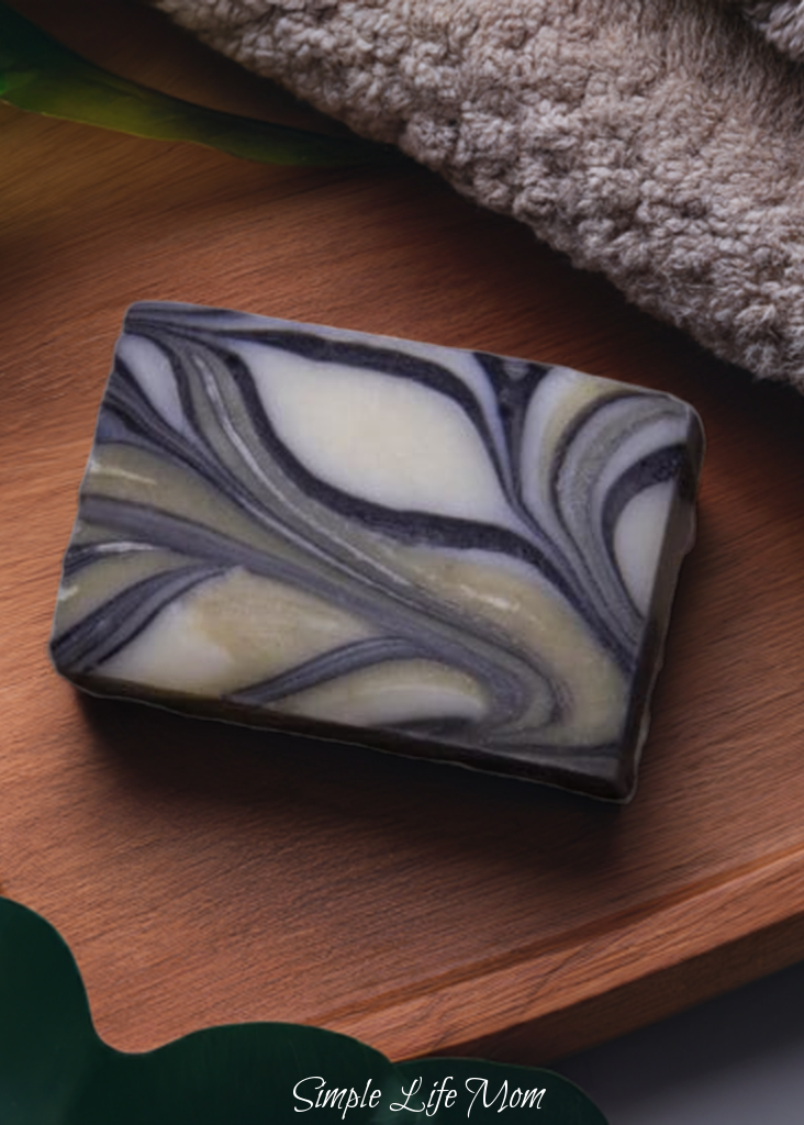 PATCHOULI CHARCOAL SOAP bar - all natural, organic soap bar, handmade cold processed soap. Great soap for men
