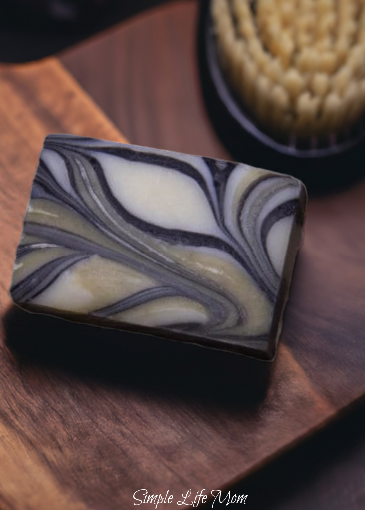 PATCHOULI CHARCOAL SOAP bar - all natural, organic soap bar, handmade cold processed soap. Great soap for men