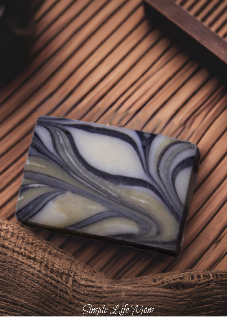 PATCHOULI CHARCOAL SOAP bar - all natural, organic soap bar, handmade cold processed soap. Great soap for men
