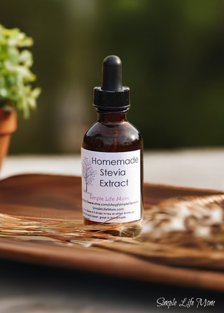 HOMEMADE STEVIA EXTRACT - homegrown organic stevia leaf for tea, coffee, health, weight loss