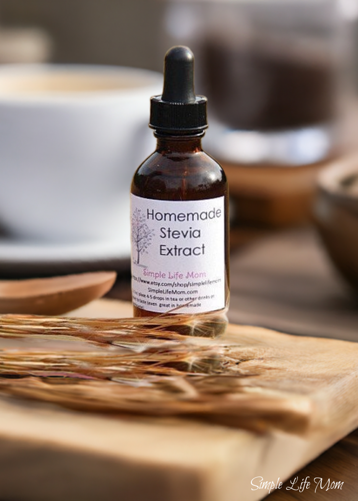 HOMEMADE STEVIA EXTRACT - homegrown organic stevia leaf for tea, coffee, health, weight loss