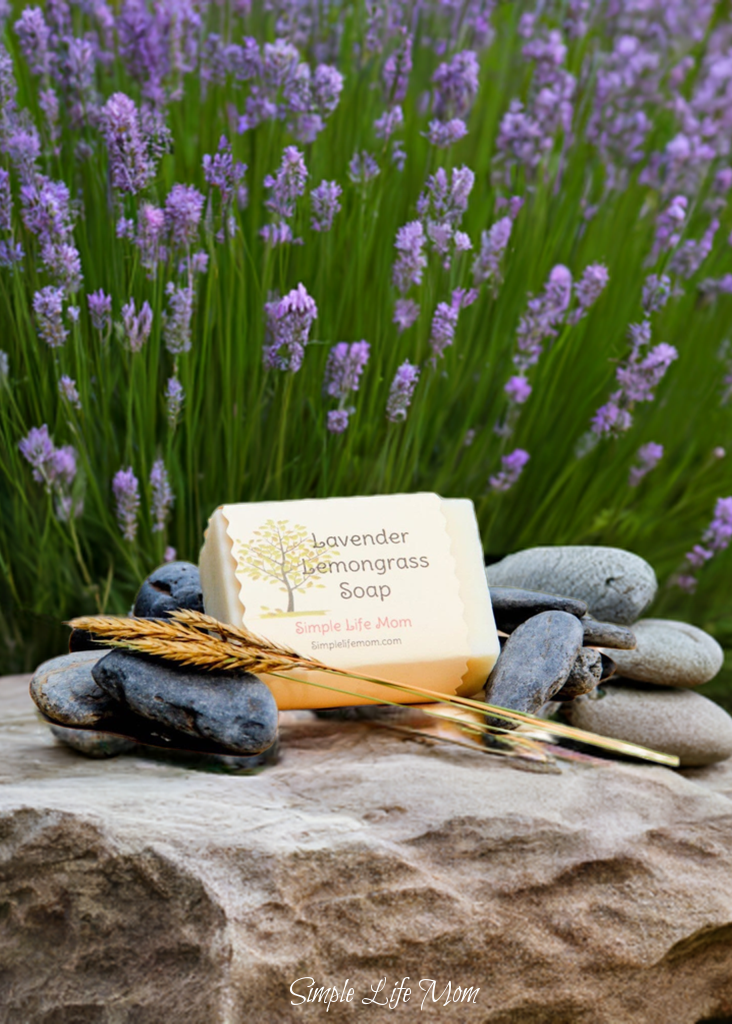 LAVENDER LEMONGRASS SOAP - all natural, organic, handmade, cold processed soap with essential oils, amazing scent
