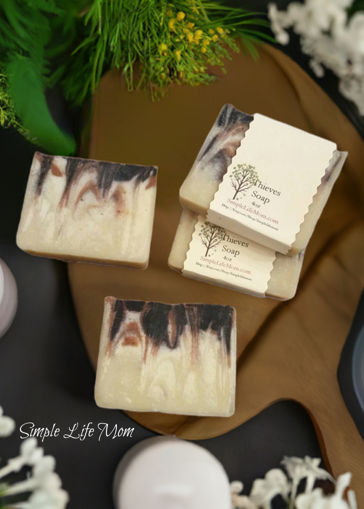 THIEVES SOAP - Handmade soap, all natural, foaming body soap, natural hand soap