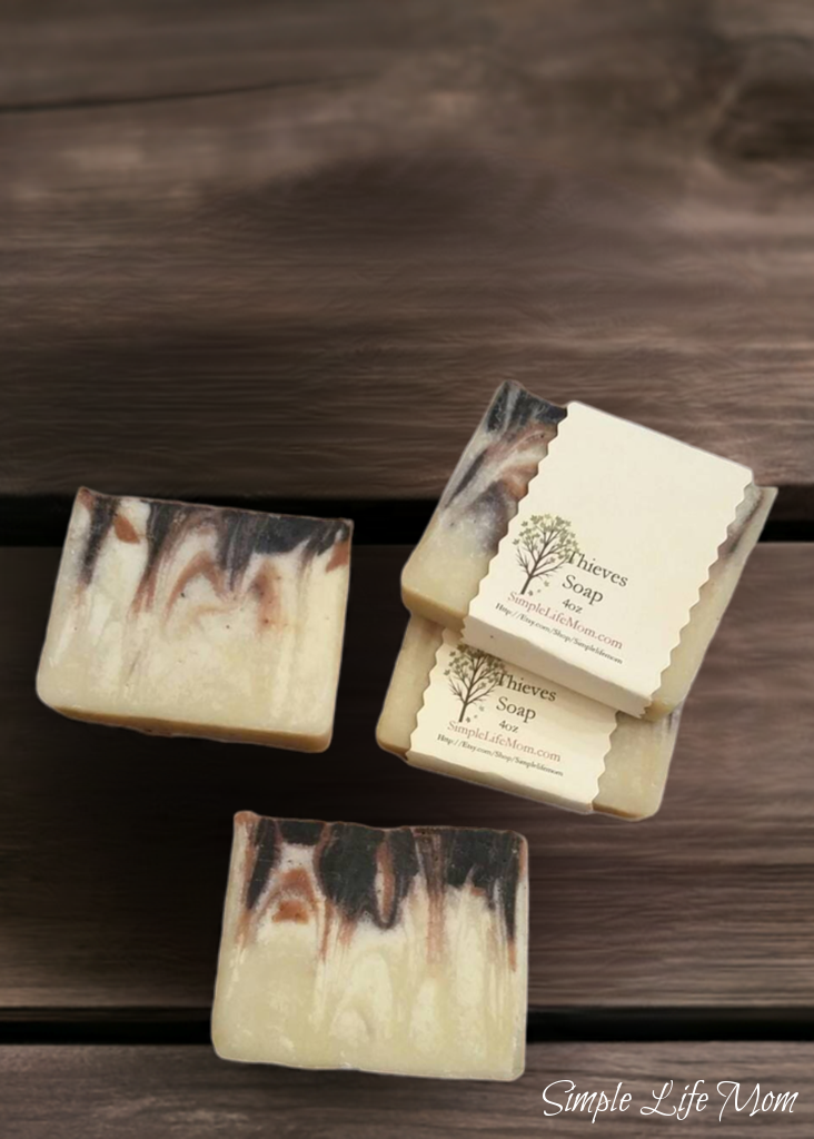 THIEVES SOAP - Handmade soap, all natural, foaming body soap, natural hand soap