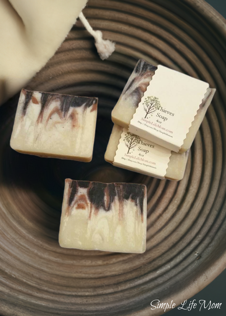 THIEVES SOAP - Handmade soap, all natural, foaming body soap, natural hand soap