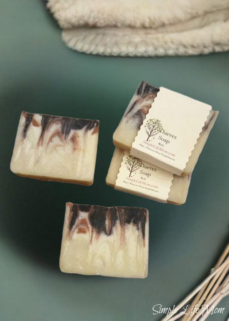 THIEVES SOAP - Handmade soap, all natural, foaming body soap, natural hand soap