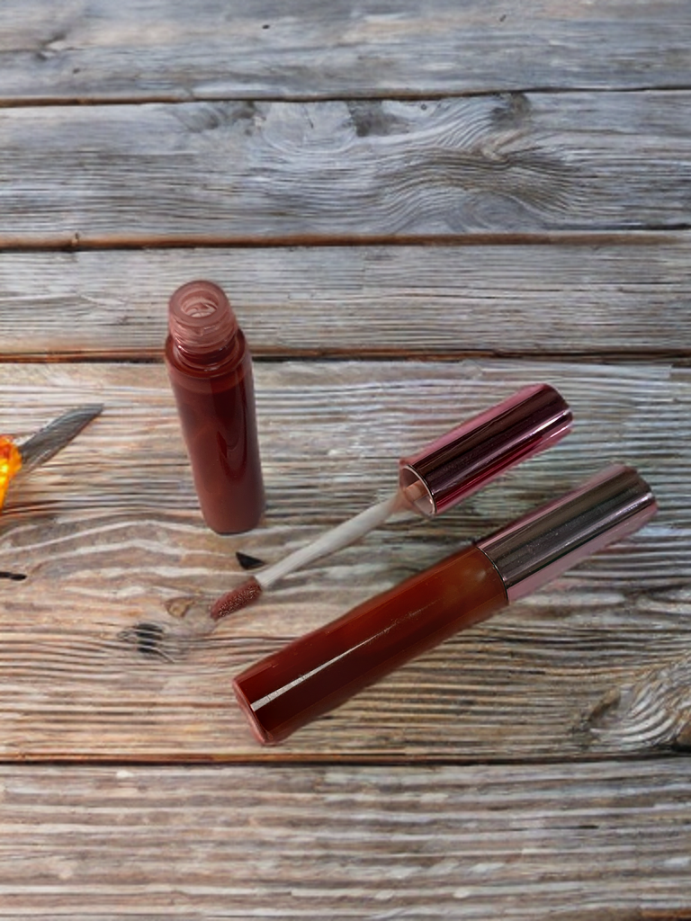 ORGANIC LIP GLOSS - natural lip gloss with peppermint essential oil. Lip moisturizer, clear gloss, tinted lip gloss