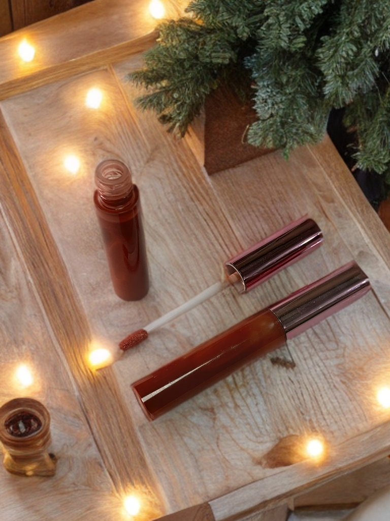 ORGANIC LIP GLOSS - natural lip gloss with peppermint essential oil. Lip moisturizer, clear gloss, tinted lip gloss