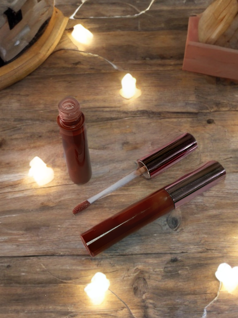 ORGANIC LIP GLOSS - natural lip gloss with peppermint essential oil. Lip moisturizer, clear gloss, tinted lip gloss