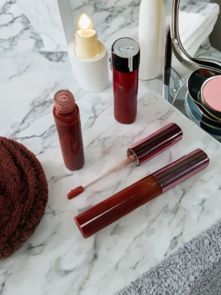 ORGANIC LIP GLOSS - natural lip gloss with peppermint essential oil. Lip moisturizer, clear gloss, tinted lip gloss