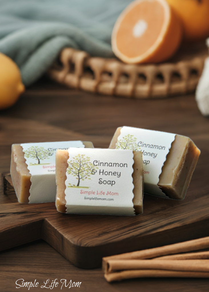 CINNAMON & HONEY SOAP - all natural handmade soap bar, cold processed soap, moisturizing