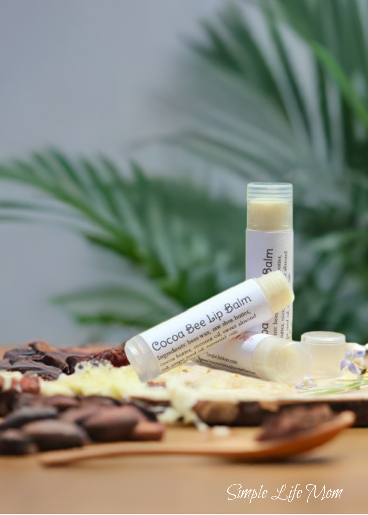 NATURAL LIP BALM - organic all natural lip balm with peppermint essential oil. Lip moisturizer, clear gloss, natural lip care