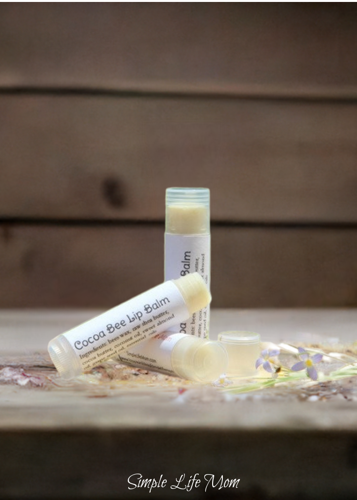 NATURAL LIP BALM - organic all natural lip balm with peppermint essential oil. Lip moisturizer, clear gloss, natural lip care