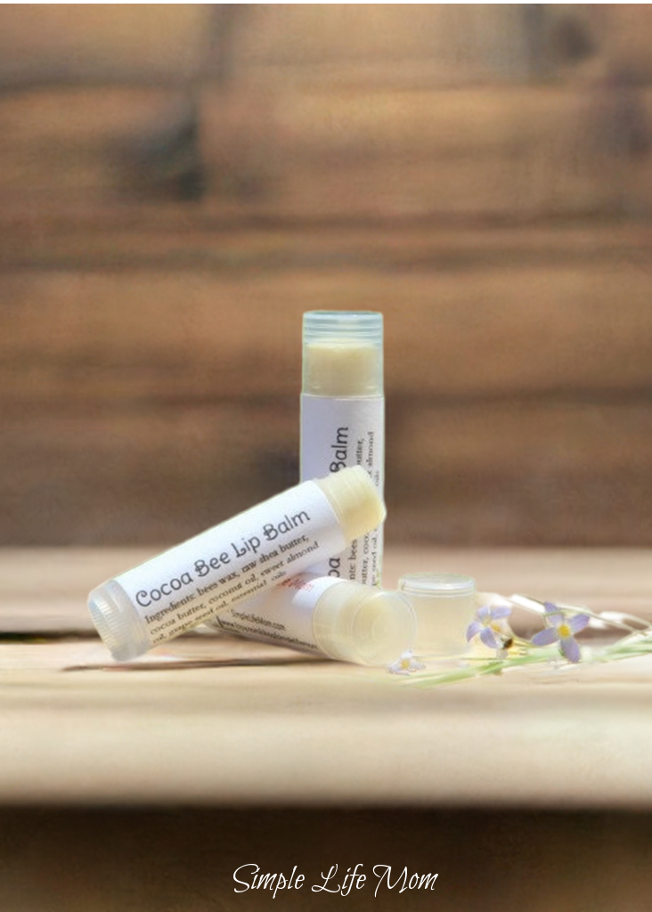 NATURAL LIP BALM - organic all natural lip balm with peppermint essential oil. Lip moisturizer, clear gloss, natural lip care