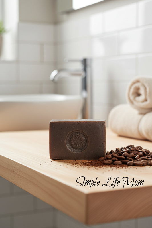 MOCHA SCRUB BAR- all-natural handmade cold processed body scrub cellulite bar