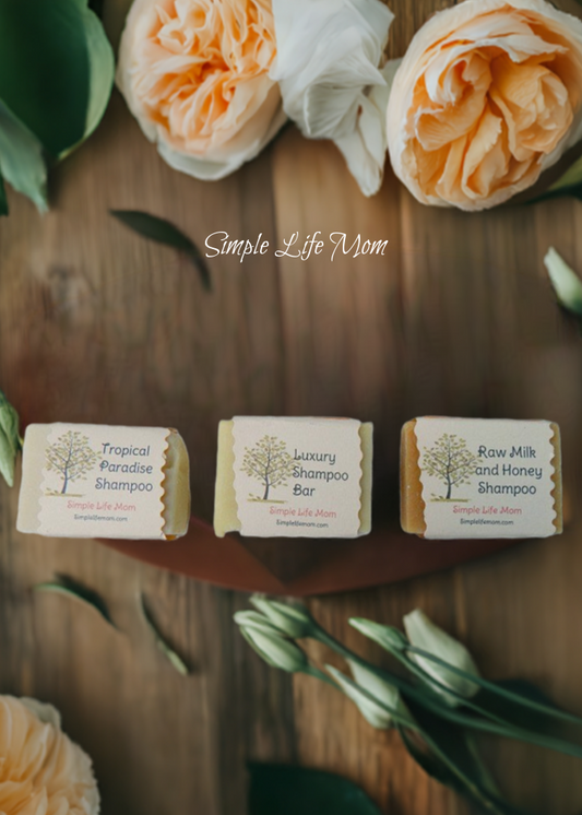 SHAMPOO GIFT SET - 3 Natural Shampoo Bars, vegan shampoo, zero waste, organic