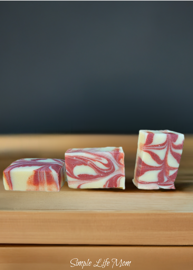 PEPPERMINT LOVE SOAP - organic soap bar with essential oils and Rose clay.