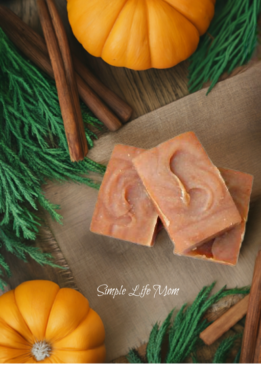 PUMPKIN SPICE SOAP - holiday soap, cinnamon, clove, and nutmeg pumpkin soap